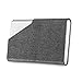 Business Name Card Holder Luxury PU Leather & Stainless Steel Multi Card Case,Business Name Card Holder Wallet Credit Card ID Case/Holder for Men & Women (Gray)