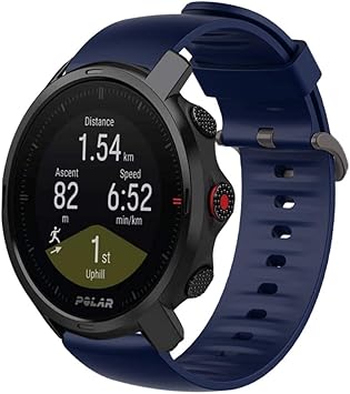 SkyBand Moda Silicona Clásico Correas para Smartwatch Polar Grit X (Azul)