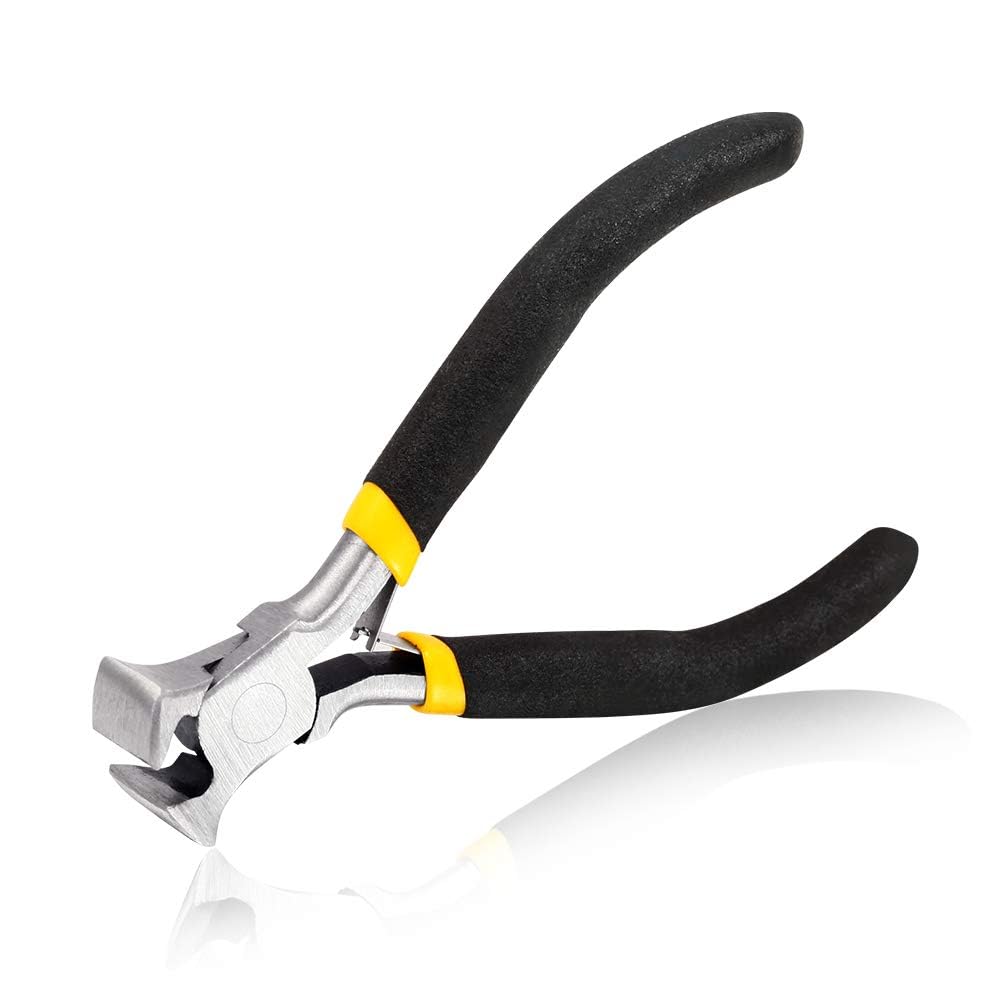 SPEEDWOX End Cutting Pliers End Nippers Long Reach 4 Inches Mini End Cutters Fine Precision Professional Wire Cutter with Damping Handles for Pulling Nails Brads