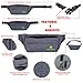 Frog Bagz - Travel Fanny Pack, Gray with Waterproof Polyester and Zippers for All-Weather Protection with Adjustable Strap from 20 Inches to 50 Inches with 4 Cargo Pockets