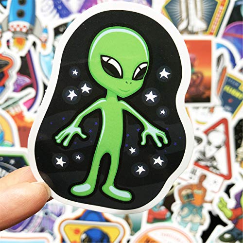 50PCS ET Stickers Spacemen Rocket Airship Stickers Car Motorcycle Bicycle Skateboard Suitcase Computer Water Bottle Mobile Phone Laptop Luggage Vinyl Bumper Decals (ET 50) - Thumbnail 6