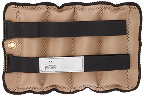 Sammons Preston Cuff Weight, 10 lb, Beige, 2 Straps with D-Ring Closure, Grommet for Easy Hanging, Steel Ankle & Wrist Weights are Lead Free, Exercise Tool for Strength Building & Injury Rehab - Thumbnail 2