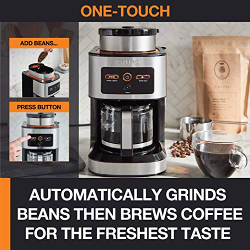 KRUPS KM550D50 Personal Café Grind Drip Maker Coffee Grinder, 4 cups