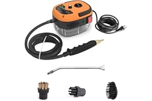 Handheld Steam Cleaner, Decdeal 2500W High Temperature Pressurized Steam Cleaning Machine with Brush Heads, 110V
