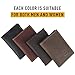 Rachiba Minimalist Wallet Slim Front Pocket Wallets For Men Genuine Leather Wallet - Dark Brown