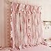 DIAIDI Korean Style Rustic Vintage Pink Rose Curtain Bedroom Floral Windowtreatment(Two Panels)
