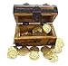 Pirate Treasure Chest Wood Keepsake Jewelry Box Treasure Box 5.5x3x3.25 By Well Pack Box (Small)