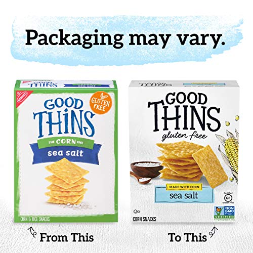 Good Thins Sea Salt Corn & Rice Snacks Gluten Free Crackers, 3.5 oz