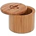Totally Bamboo Eco-Friendly Salt Box, Fleur-de-Lis with 