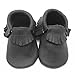 SAYOYO Baby Tassels Soft Sole Leather Infant Toddler Prewalker Shoes (dimgray,6-12 Months)