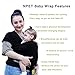 NPET Baby Wrap Carrier Original Natural Cotton Baby Slings for Newborns to 35 lbs, Soft, Comfortable, Mother's Day gift - black
