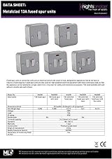 Knightsbridge M6300N Metal Clad 13A Switched Fused Spur Unit with Neon 230 V view 2