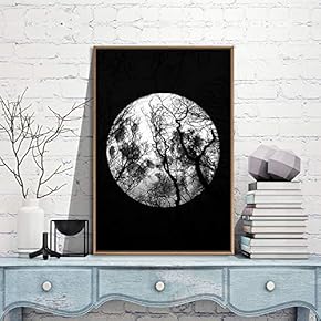 Framed Canvas Wall Art for Living Room, Bedroom Moon Canvas Prints for Modern Home Decoration Ready to Hang - 16"x24" inches