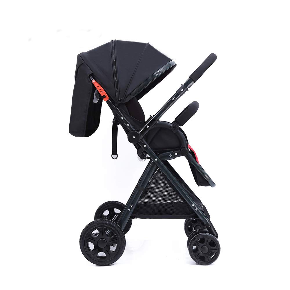Sportkinderwagen, 2 in 1 Kinderwagen, Hoch Landschaft Spaziergänger Ultra Light Kann Zwei-Wege-Vierrad-Stoßdämpfer Kinderwagen Sitzen und Falten (Color : C)