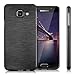 kwmobile TPU Silicone Case for Samsung Galaxy A3 (2016) - Soft Flexible Shock Absorbent Protective Phone Cover - Brushed Aluminum Anthracite/Transparent