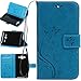 Harryshell Galaxy On5 Case, (TM) Butterfly Flower PU Leather Wallet Protective Flip Pouch Case Cover with Card Slots & Stand for Samsung Galaxy On5 (A-05)