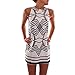 Women Dress,Haoricu Hot Sale!New Summer Women Printed Sleeveless Casual T shirt Dress For Teens Girls (Asian Size:M, White)