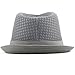 The Hat Depot Light Weight Classic Soft Cool Mesh Crushable Fedora Sun hat (L/XL, Grey)