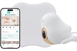 CuboAi Sleep Safety Bundle for Proactive Safety Alerts & Breathing Motion Detection: 2.5K QHD Night Vision WiFi Baby Monitor 