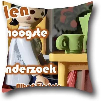 Koxuy Bby Einstein Cushion Case Home Decoration Throw Pillow Cover With Invisible Zipper Closure 16*16