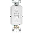 Leviton AFCI Blank Face, 20 Amp, Self Test, LED Indicator Light, AFRBF-00W, White