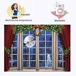 OFILA 12x8ft Christmas Window Backdrop for