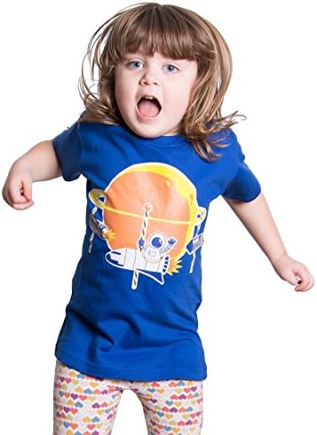 Svaha Saturn-Go-Round Space Carousel, Organic Cotton Short Sleeve T-shirt by Svaha (5T)