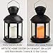 Bright Zeal 2-Pack Hexagon Candle Lantern with LED Flameless Candles Flickering (Black, 8