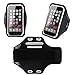 BBD Sports Armband with Earphone Slots Key Holder and Card Pocket for iPhone 6,6S(4.7-Inch),Galaxy S3/S4,iPhone SE,5/5C/5S,Sweatproof Ultrathin Lightweight Running Armband for Outside (Black)