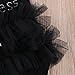 HOTONE Baby Girls Embroidered Little Black Dress Bodysuit Tutu Romper Jumpsuit Playsuit Sunsuit (0-3 Months, Black)