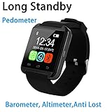 SSA@ U8 Bluetooth Watch Smart Wristwatch Phone Mate for Smartphones IOS Apple Iphone Android Samsung S2/s3/s4/s5/note 2/note 3 HTC (Black)