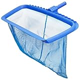 U.S. Pool Supply Professional Heavy Duty 20" Swimming Pool Leaf Rake with Deep 16" Net Bag - Fine Mesh Netting, Easy Scoop Edge - Fast Cleaning, Debris Pickup Removal, Fits Standard Swimming Pool Pole