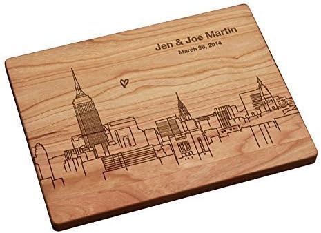 Personalized Cutting Board - New York City Skyline