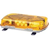 Whelen Engineering Century Series Super-LED Mini Lightbar &mdash; Compact Professional Warning Light &mdash; 11" Permanent Mount &mdash; Amber LED with Amber Dome &mdash; Made in USA