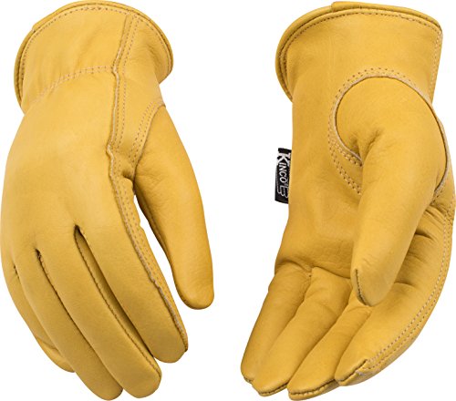 Kinco 98RLW-S-1 Full grain cowhide, Easy-On cuff with elastic wrist, Ergonomic keystone thumb, Turned leather hem, Heatkeep thermal lining, Size: S