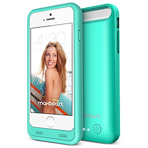 Maxboost VIVID Series 3100mAh Portable External Protective Battery Charging Case for iPhone 6/6S - Robin Egg Blue
