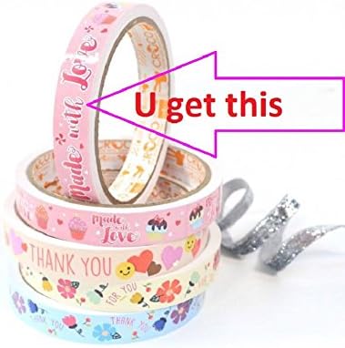 Chic CROCO Glossy Printed Sticker Roll, made with Love, cup cake #1