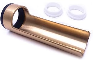 TUOREN Brass Guitar Slides 72mm / 2.8" Length Finger Slides w/ 2Pcs End Ring for Electric & Acoustic Guitar Bass Medium (Semi
