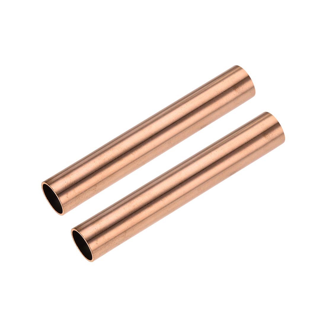 sourcing map Copper Round Tube, 16mm OD 1mm Wall Thickness 100mm Length Straight Pipe Tubing 2 Pcs