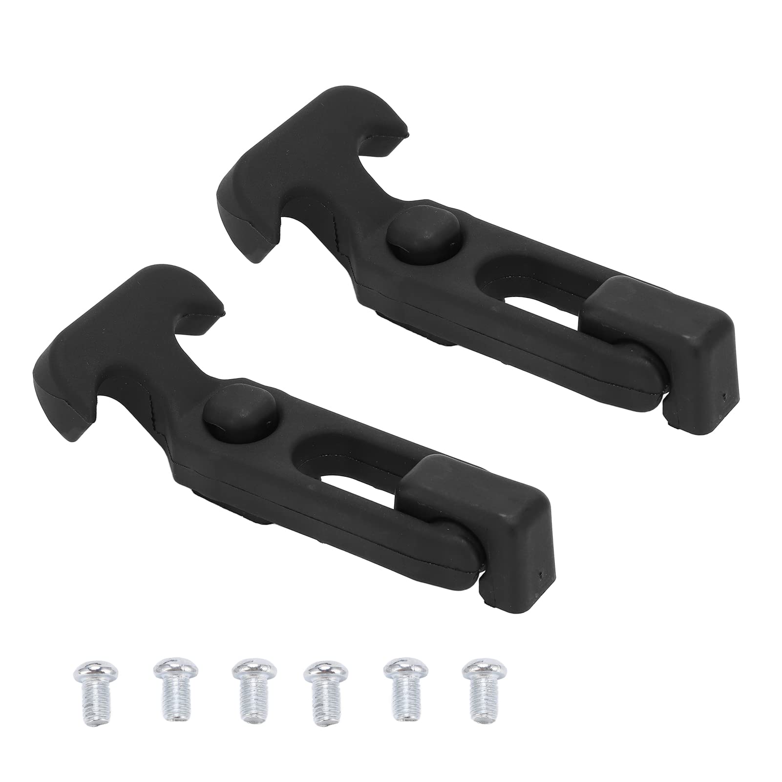 Rubber Hood Catch,2Pcs Rubber Hood Catch T Handle Elastic Hasp Flexible Draw Latches with Screws for Toolbox