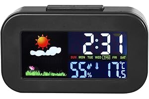 User-Friendly Alarm Clock Temperature Humidity Detector Color Display Calendar Low Power Alarm Clock