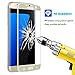 Samsung S7 Edge Screen Protector, TWOBIU(TM) Clear Tempered Glass Covering Edge 9H Hardness HD Anti Bubble (Gold)