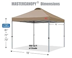 MASTERCANOPY Durable Pop-up Canopy Tent with Roller