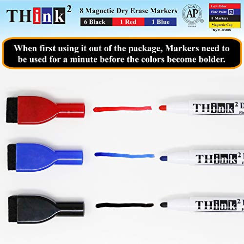 [8 Markers 3 Colors] Think2 Mini Dry Erase Markers with