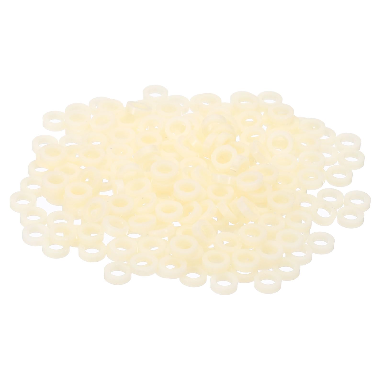 PATIKIL M4 Electrical Outlet ABS Spacers, 240 Pcs 4.2mm ID, 7mm OD, 2mm Length Washer Spacer Assortment Plastic Round Without Threaded,Switch and Receptacle Spacers for M4 Screws