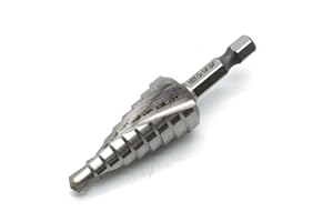 TEMO M35 Cobalt Spiral Flute Step Drill Unibit, 9 Size 1/4 Inch to 3/4 Inch, 1/4 Inch Hex Shank