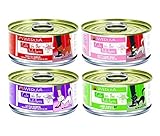 Weruva Cats in the Kitchen Canned Cat Food Mixed 6 oz x 12 cans with 4 Flavors â€“ Two Tu Tango, Kitty Gone Wild, La Isla Bonita, and Lamb Burgini