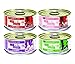 Weruva Cats in the Kitchen Canned Cat Food Mixed 6 oz x 12 cans with 4 Flavors – Two Tu Tango, Kitty Gone Wild, La Isla Bonita, and Lamb Burgini