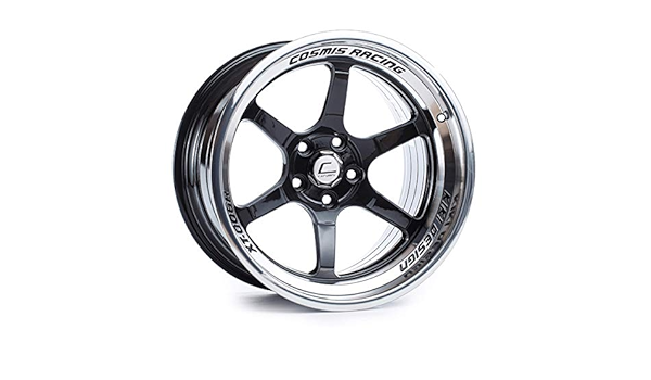 Cosmis Racing Wheels XT (negro con labio mecanizado): 18 x 9 ...