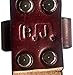 Pitbull & Large Breeds Leather Dog Collar - Free Personalization - Pet Training (Mahogany, 2